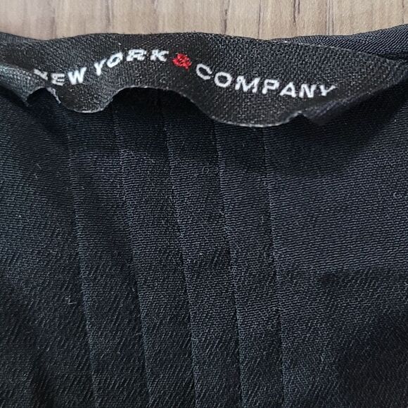 NY & Co Black ruffle neck blouse - Picture 4 of 4